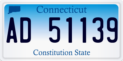 CT license plate AD51139