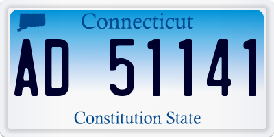 CT license plate AD51141