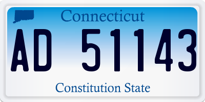 CT license plate AD51143