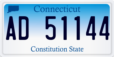 CT license plate AD51144