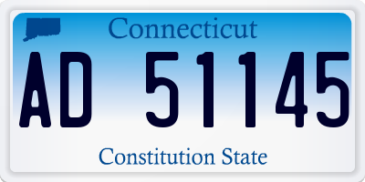 CT license plate AD51145