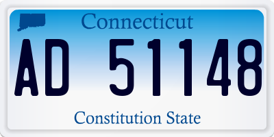 CT license plate AD51148