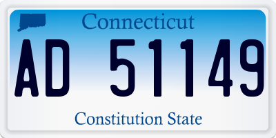 CT license plate AD51149