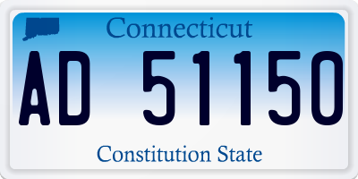 CT license plate AD51150