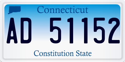 CT license plate AD51152