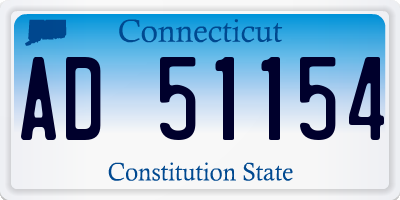 CT license plate AD51154
