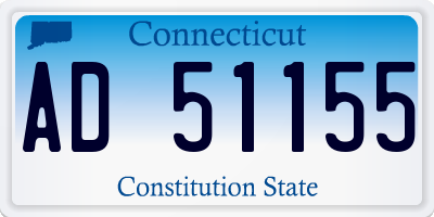 CT license plate AD51155