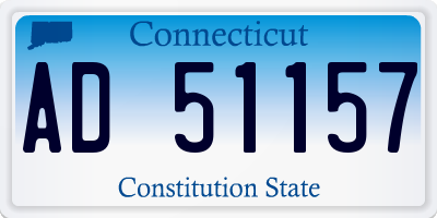 CT license plate AD51157
