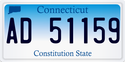 CT license plate AD51159
