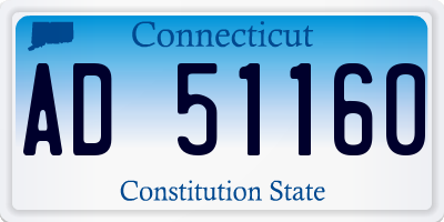 CT license plate AD51160