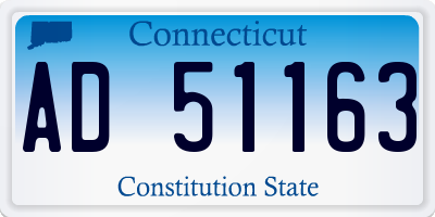 CT license plate AD51163