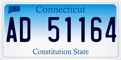 CT license plate AD51164