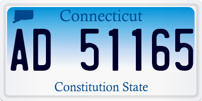 CT license plate AD51165