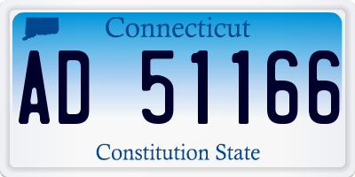 CT license plate AD51166