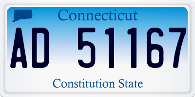CT license plate AD51167
