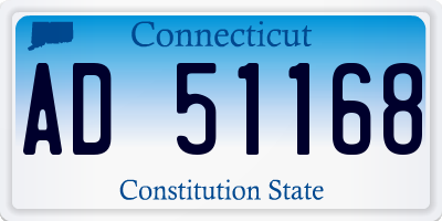 CT license plate AD51168