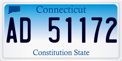 CT license plate AD51172