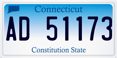 CT license plate AD51173