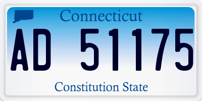 CT license plate AD51175