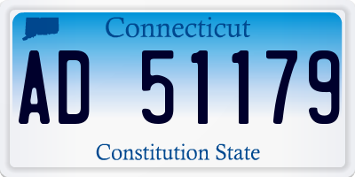 CT license plate AD51179
