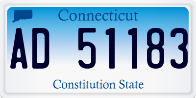 CT license plate AD51183