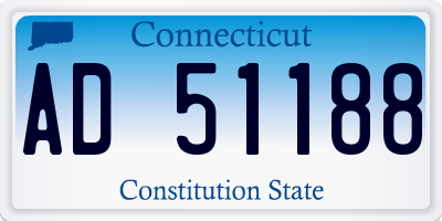 CT license plate AD51188