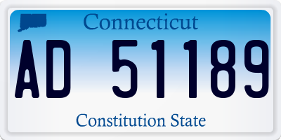 CT license plate AD51189