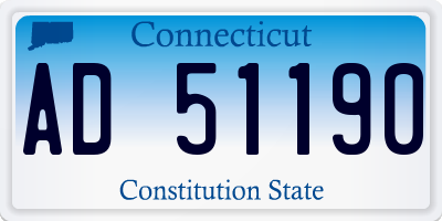 CT license plate AD51190