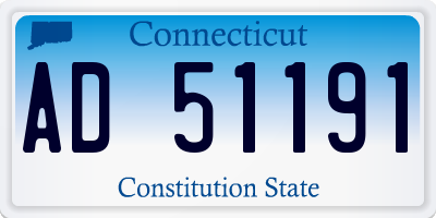 CT license plate AD51191