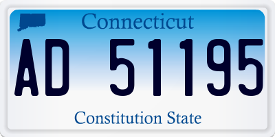 CT license plate AD51195