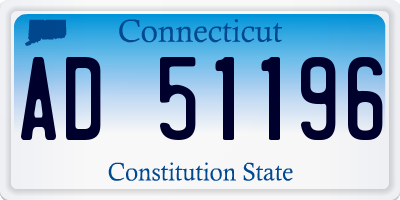CT license plate AD51196