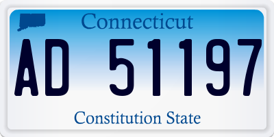 CT license plate AD51197