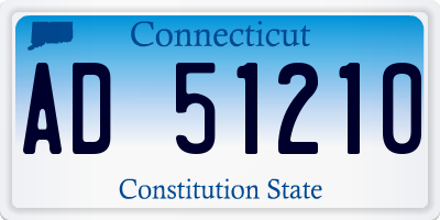 CT license plate AD51210