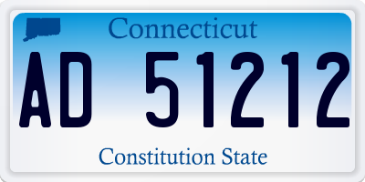 CT license plate AD51212