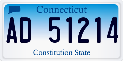 CT license plate AD51214