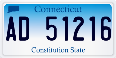 CT license plate AD51216
