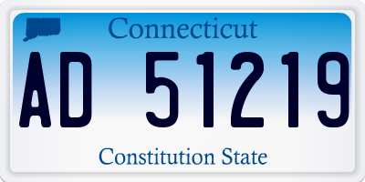 CT license plate AD51219