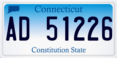 CT license plate AD51226