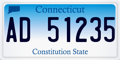 CT license plate AD51235