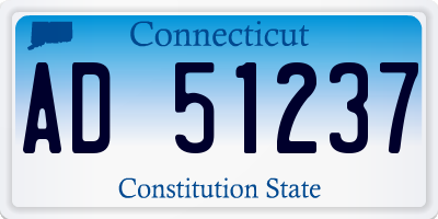 CT license plate AD51237
