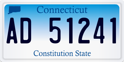 CT license plate AD51241