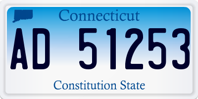 CT license plate AD51253