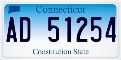 CT license plate AD51254
