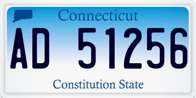 CT license plate AD51256