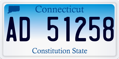 CT license plate AD51258