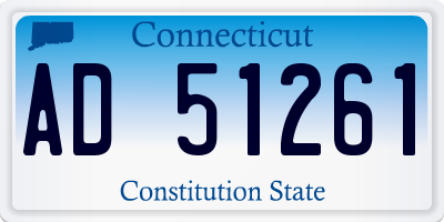 CT license plate AD51261