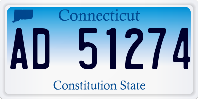 CT license plate AD51274