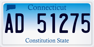 CT license plate AD51275