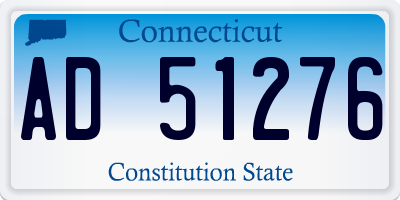 CT license plate AD51276