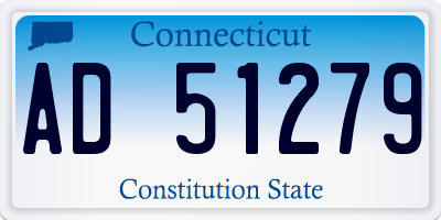 CT license plate AD51279